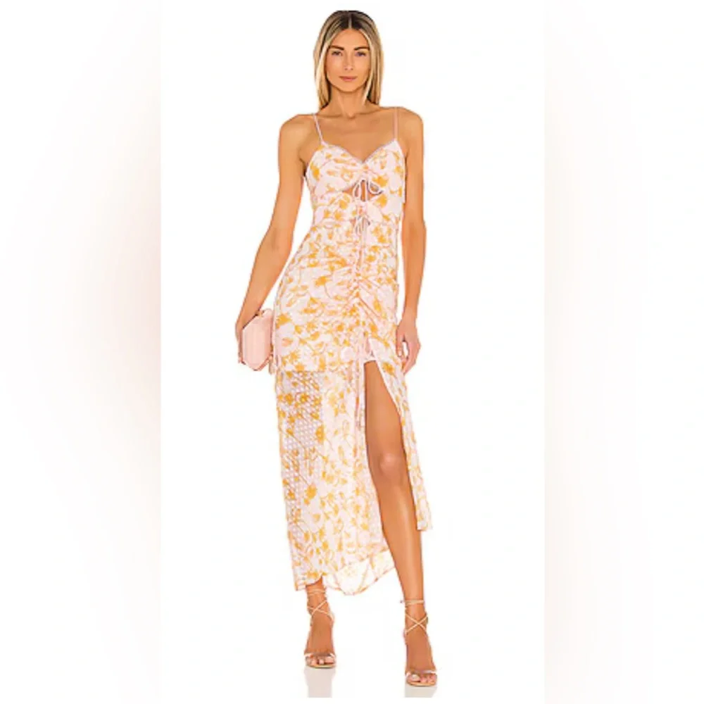 REVOLVE Yellow & White Floral Maxi Dress - Picture 2 of 5